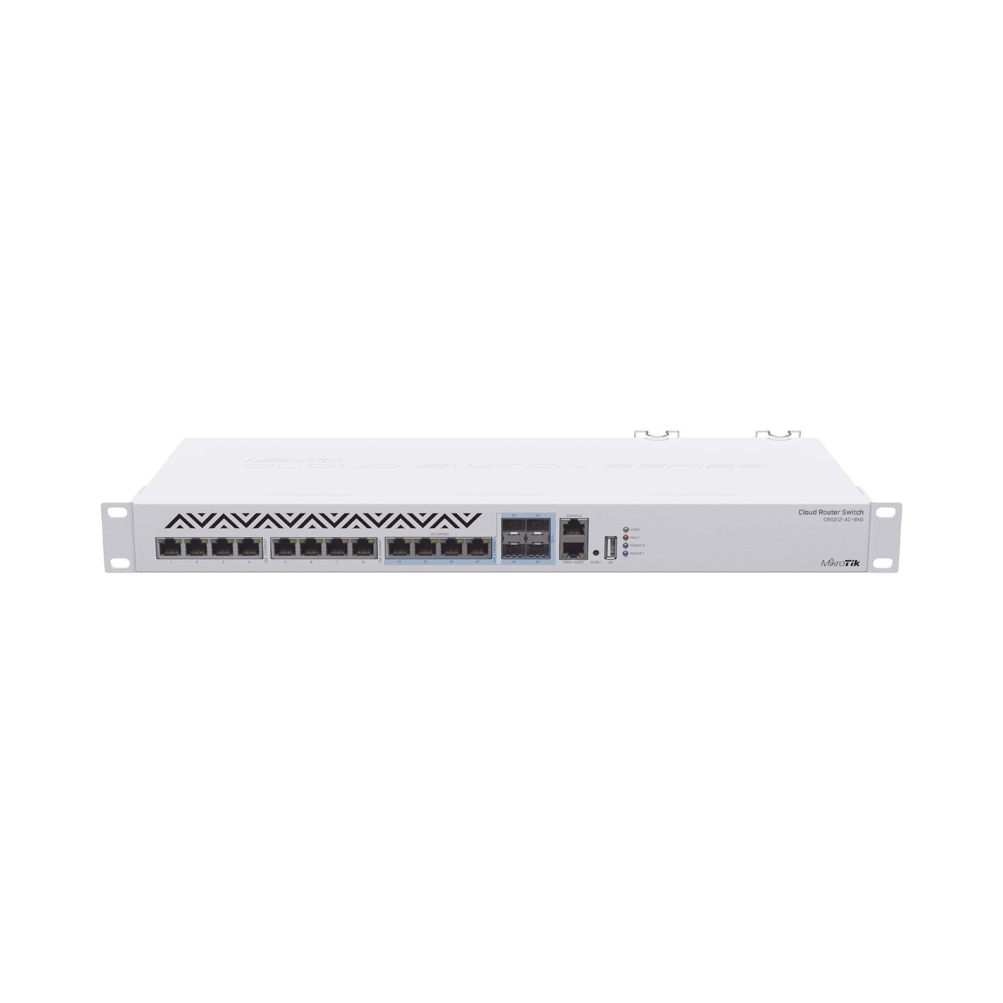 (CRS312-4C+8XG-RM) Cloud Router Switch 8 Puertos 10G RJ45, 4 compartidos RJ45/SFP+