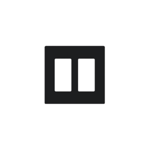Placa de pared 2 espacio, para atenuador (dimmer), switch ó control remoto PICO inalámbrico.