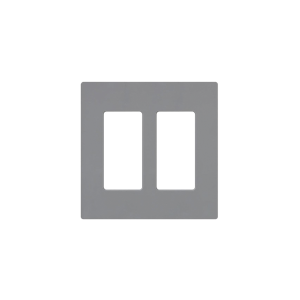 Placa de pared 2 espacio, para atenuador (dimmer), switch ó control remoto PICO inalámbrico.