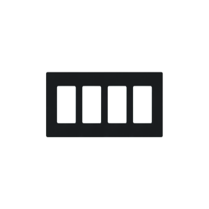 Placa de pared 4 espacio, para atenuador (dimmer), switch ó control remoto PICO inalámbrico.