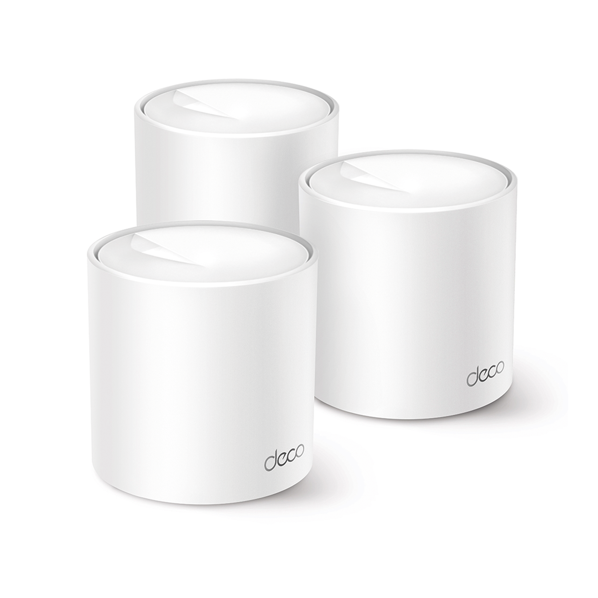 Kit 3 Routers Inalámbricos MESH Interior para Hogar / Doble Banda Wi-Fi 6 AX1500 Mbps / 2 Puerto Gigabit WAN/LAN / 2 Antenas Internas / Administración Mediante la App Deco (iOS, Android) / Protección HomeShield