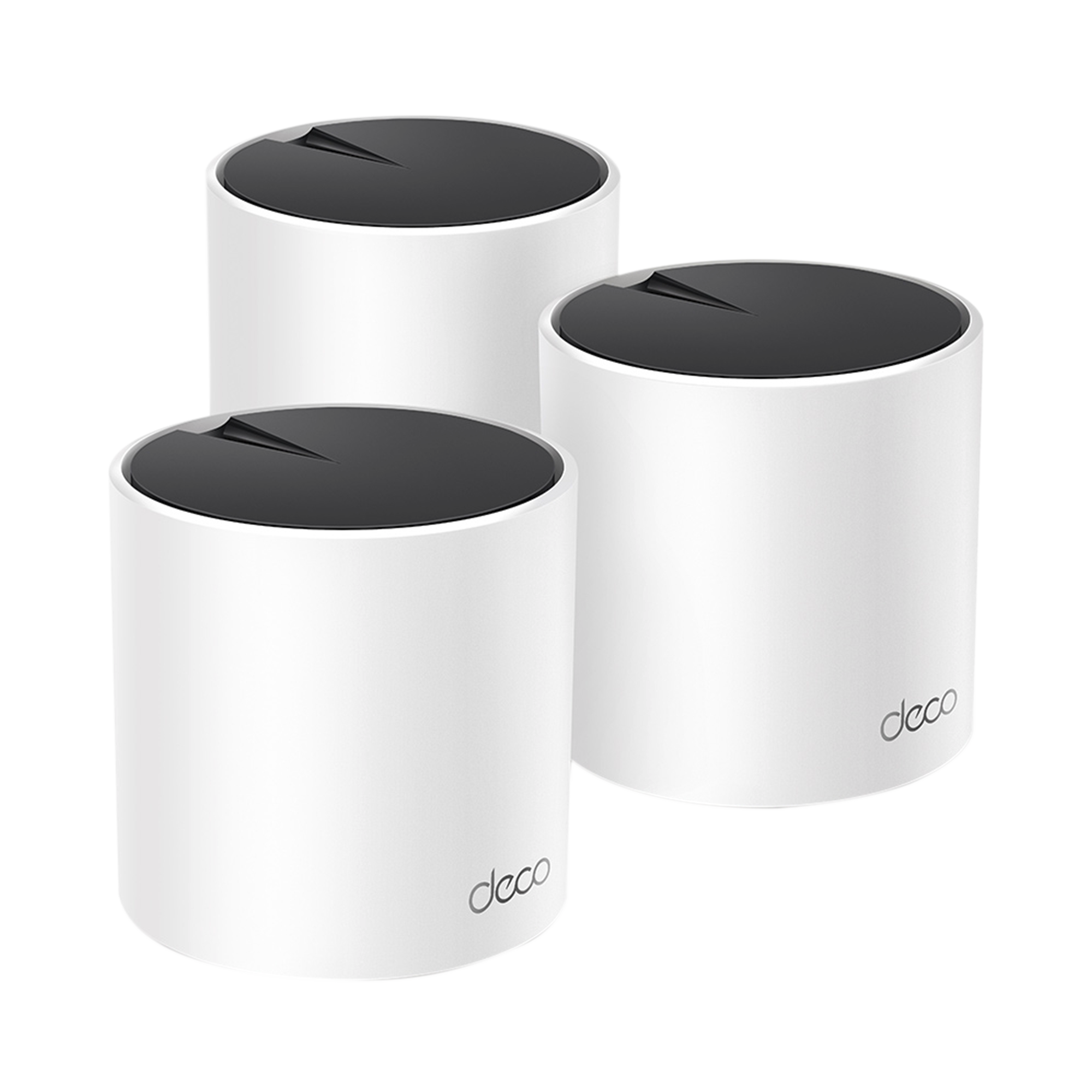 Kit 3 Routers Inalámbricos MESH Interior para Hogar / Doble Banda Wi-Fi 6 AX3000 Mbps / 3 Puerto Gigabit WAN/LAN / 2 Antenas Internas / Administración Mediante la App Deco (iOS, Android) / Protección HomeShield