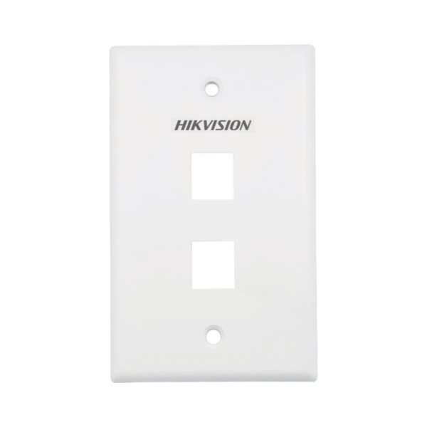 Placa de Pared (Face Plate) / 2 Puertos / Color Blanco / Caja con 20 Piezas / ABS