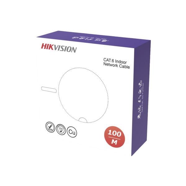 Bobina de Cable UTP 100 Mts / Cat 6 (23 AWG) / Color Blanco / PVC (CM) / Uso en Interior / 100% Cobre / Aplicaciones de CCTV y Redes de Datos