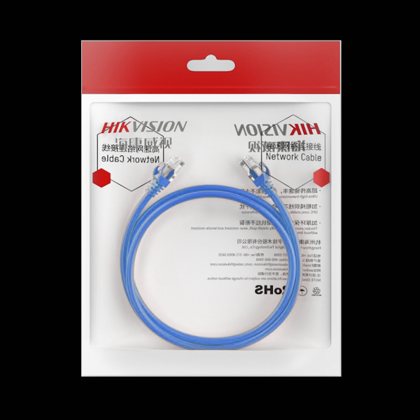 Cable de Parcheo (Patch Cord) / UTP / Cat. 6 (24 AWG ) / 0.50 Metros / Color Azul / Ideal para PoE+ / Interior