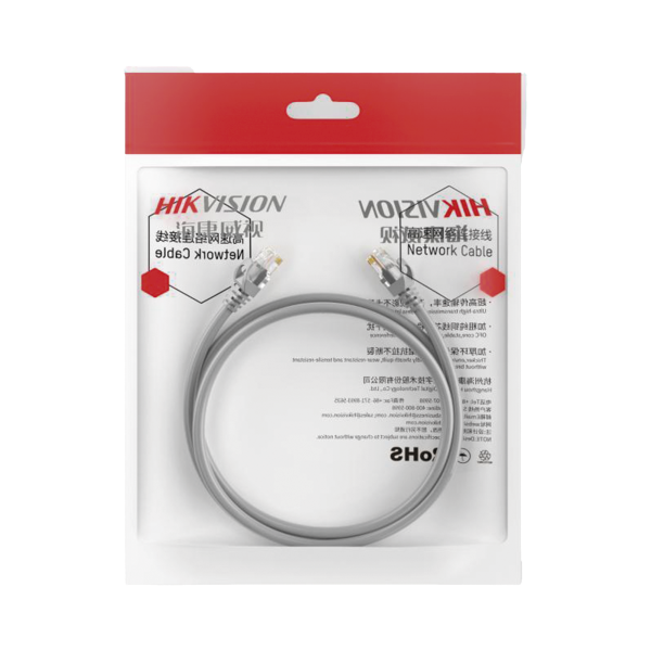 Cable de Parcheo (Patch Cord) / UTP / Cat. 6 (24 AWG) / 10 Metros / Color Gris / Ideal para PoE+ / Interior