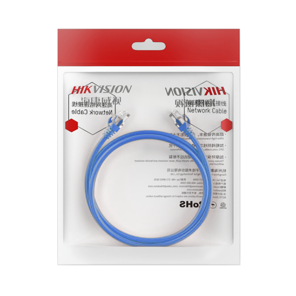 Cable de Parcheo (Patch Cord) / UTP / Cat. 6 (24 AWG) / 1 Metro / Color Azul / Ideal para PoE+ / Interior