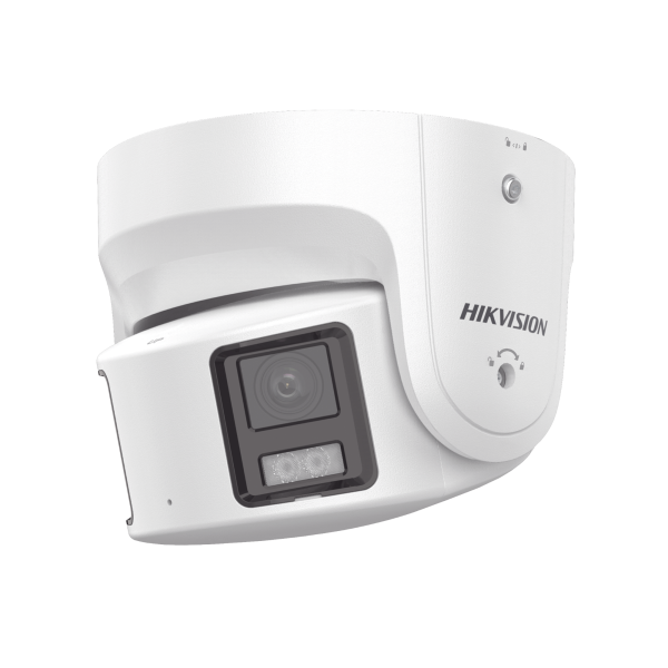 [ PROTECCIÓN ACTIVA ] Turret IP Panorámica 8 Megapíxel / 2 Lentes 4 mm (180¬∞) / Imagen a Color 24/7 (ColorVu) / PoE / WDR 130¬∞ / IP67 / ACUSENSE / Luz Estroboscópica y Alarma Audible / 30 mts Luz Blanca / Micro SD