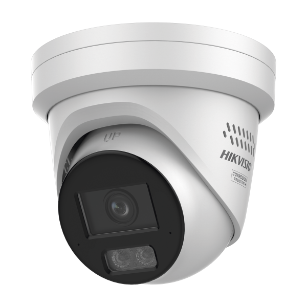 [Dual Light + ColorVu 3.0 + HikAI] Turret IP 8 Megapixel / Lente 2.8 mm / 30 mts IR + Luz Blanca / 2 Microfonos Integrados / Exterior IP67 / Estrobo Azul y Rojo / WDR 130 dB / ACUSENSE 3.0 / Metal / NEMA 4X / ACUSEARCH