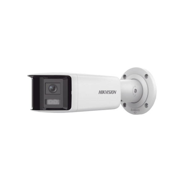 [PROTECCIÓN ACTIVA] Bala IP 4 Megapixel / 2 Lentes de Lente 2.8 mm (Imagen Panorámica 180¬∞) / 40 mts IR / Exterior IP67 / Luz Intermitente y Alerta de Audio / Audio Bidireccional / ACUSENSE / WDR 120 dB / Micro SD