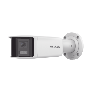 [ PROTECCIÓN ACTIVA ] Bala IP Panorámica 4 Megapixel / 2 Lentes 2.8 mm (180¬∞) / Imagen a Color 24/7 (ColorVu) / PoE / WDR 130¬∞ / IP67 / ACUSENSE / Luz Estroboscópica y Alarma Audible / 40 mts Luz Blanca / Micro SD