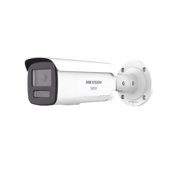 [Dual Light + ColorVu 3.0 + HikAI] Bala IP 4 Megapixel / Lente 4 mm / 60 mts IR + Luz Blanca / Exterior IP67 / Estrobo Azul y Rojo / WDR 130 dB / ACUSENSE 3.0 / Metal / NEMA 4X / ACUSEARCH