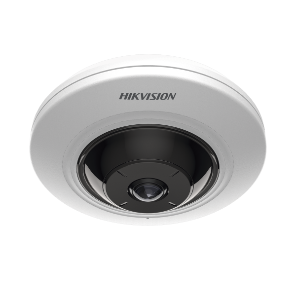 Mini Fisheye IP 5 Megapixel / Panorámica 180¬∞ - 360¬∞ / 8 mts IR / Interior / PoE / HEOP / ACUSENSE / Detección Facial / Microfono Integrado