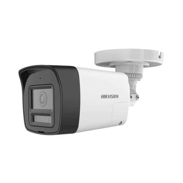 [Audio Bidireccional + Sirena & Estrobo + Dual Light + ColorVu] Bala TURBOHD 4K (8 Megapixel) / Lente 2.8 mm / 30 mts IR EXIR + 20 mts Luz Blanca / Micrófono y Bocina Integrado / Exterior IP67 / Metal / dWDR
