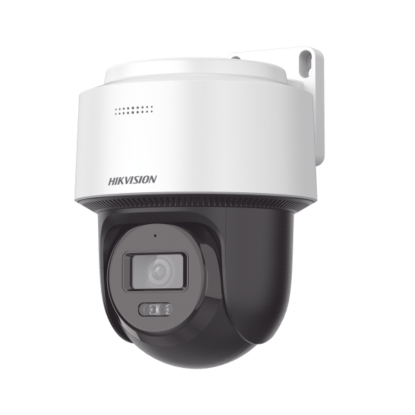 Domo PT IP 4 Megapixel / Lente 4 mm  / Dual Light (30 mts IR + 30 mts Luz Blanca) / ACUSENSE Lite / Autoseguimiento en Humanos / PoE / IP66 / Micrófono y Bocina Integrado (Audio de Dos Vías) / Micro SD / Incluye Montaje de Pared o Techo