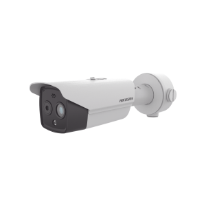 Bala IP Dual / Térmica 3.6 mm (256 √ó 192) / Óptico 4.3 mm (4 Megapixel) / 30 mts IR / Exterior IP67 / PoE / Termométrica / Detección de Temperatura / Sirena y Luz Intermitente Integrada / MicroSD