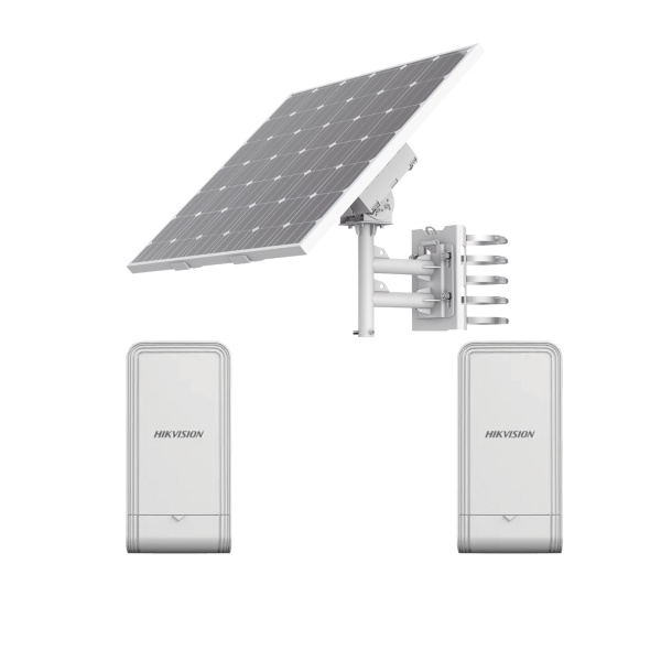 Kit Solar de Alimentación + 2 Puntos de Acceso (AP) / Panel Solar / Batería de Respaldo de Litio 360 Wh / 2 Salidas de 12 Vcd / Accesorios de Instalación / Uso en Exterior IP66