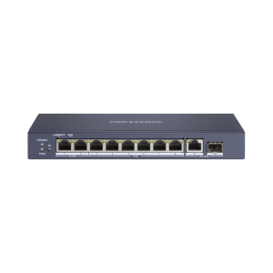 Switch PoE+ / No Administrable / 7 Puertos 1000 Mbps 802.3 af/at (30 W) / 2 Puertos 1000 Mbps Hi-PoE (90 W) / 1 Puertos 1000 Mbps Uplink / 1 Puerto SFP / Modo Extendido hasta 300 Metros / 110 Watts