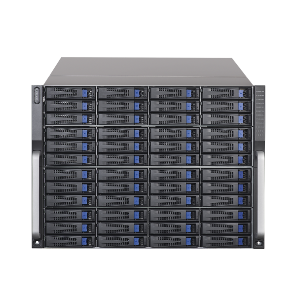 Servidor de Almacenamiento Cluster / 48 Bahías de Disco Duro / Controlador Simple / Graba 600 Canales IP / Fuente Redundante