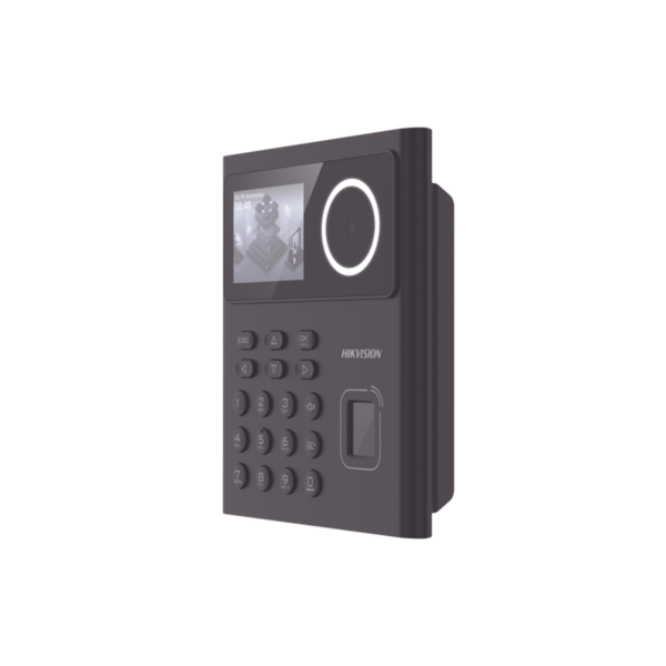Terminal Min Moe WiFi con Batería de Respaldo / Administrable por Smartphone o Nube /  Acceso y Asistencia /  Huella, Facial y Tarjetas MIFARE /  500 rostros y 1,000 Huellas y Tarjetas / Detección de Cubrebocas / HikConnect