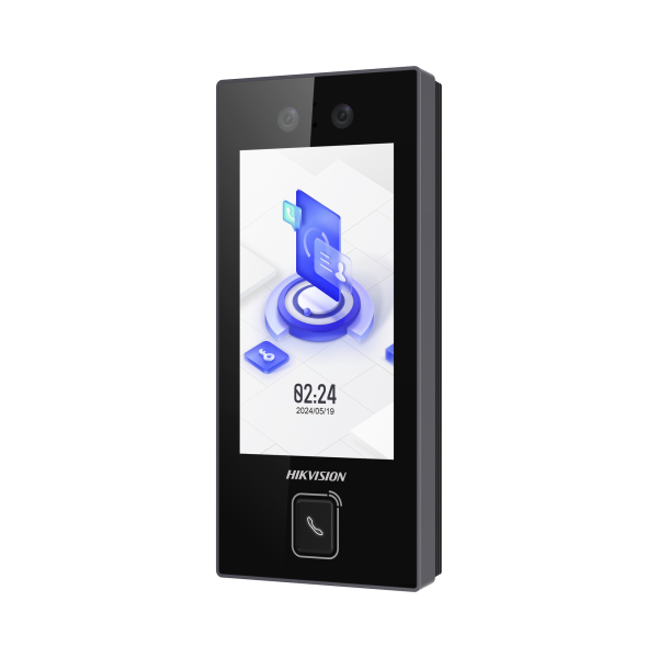 Terminal Facial Min Moe con BOTON DE LLAMADA FÍSICO / 3000 Rostros / Pantalla 4.5" / Administrable en la Nube con Hik-Connect Teams / Exterior IP65 / PoE / WiFi