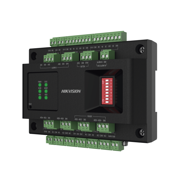 Expansor de 2 Puertas para Paneles de Control de Acceso DS-K27 Series / Comunicación RS-485 / 4 Entradas y 2 Salidas Auxiliares