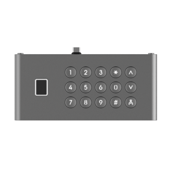 Módulo de Teclado y Huella Digital para Frente de Calle IP DS-KD9633-WBE6/ Conexión USB-C / 15 Botones / IP65 / IK07