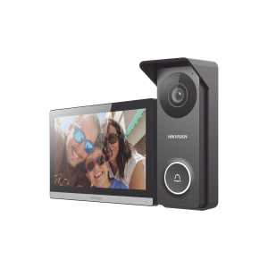 Kit de Videoportero Hibrido TurboHD con Pantalla LCD touch de 7" Wi-Fi / Frente de Calle para Exterior Metalico / 720p (1 Megapíxel )117¬∞ de Visión (Gran Angular) / Llamada a App Hik-Connect