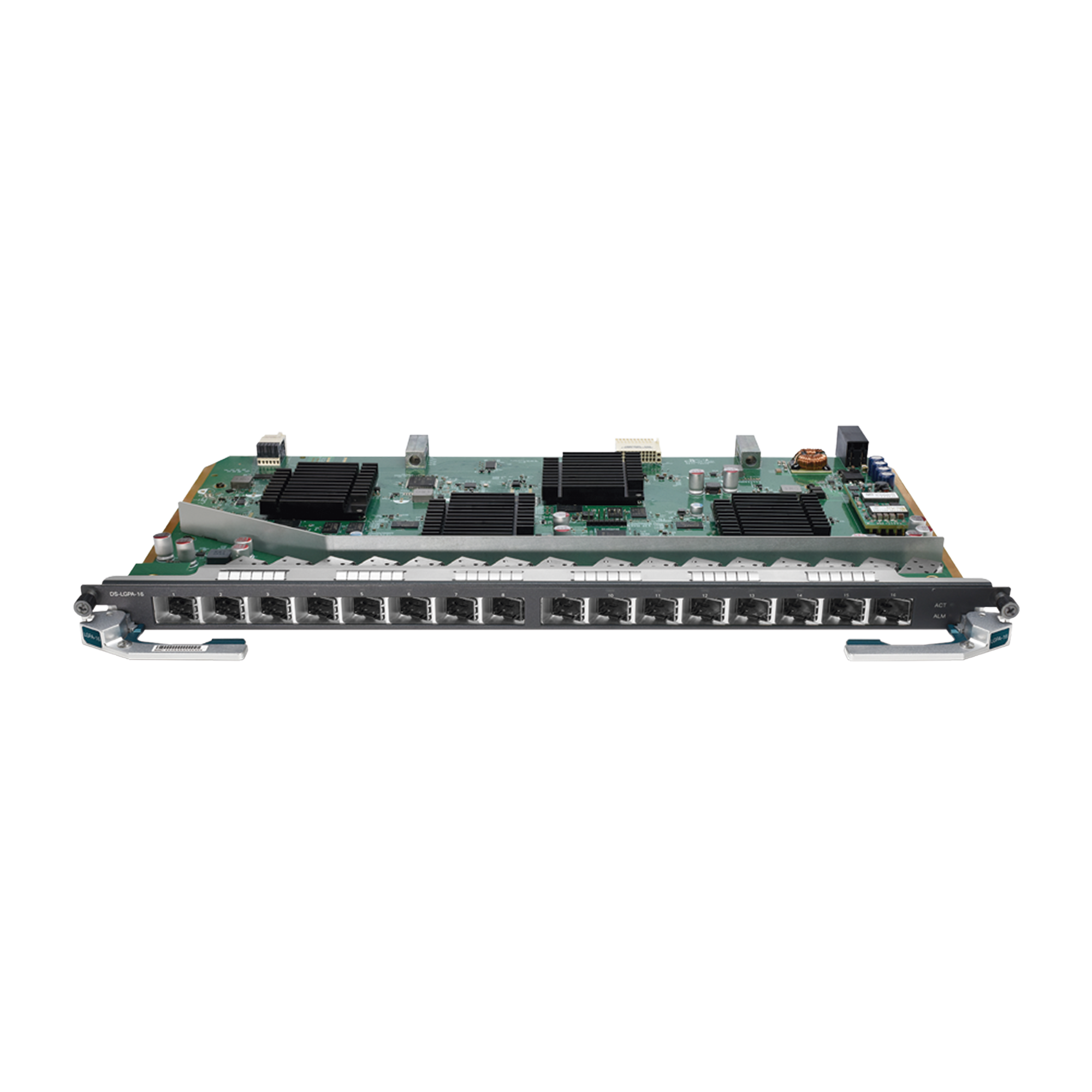 Tarjeta de Servicio 16 Puertos GPON para OLT DSP8000X2 / Spliteo de 1:128 / Conexión de Hasta 2048 Clientes / Distancias de Hasta 20 Km / Intercambio en caliente