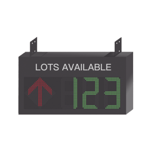 Guía de Estacionamiento Interior / Ideal para Pasillos y Áreas de Control de Estacionamientos / RS485- RJ45 / Indicador Numérico / Flecha Dinámica