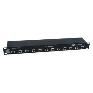 Protector de puertos IP de 12 Canales para uso en CAT5e, CAT6 y CAT6A.