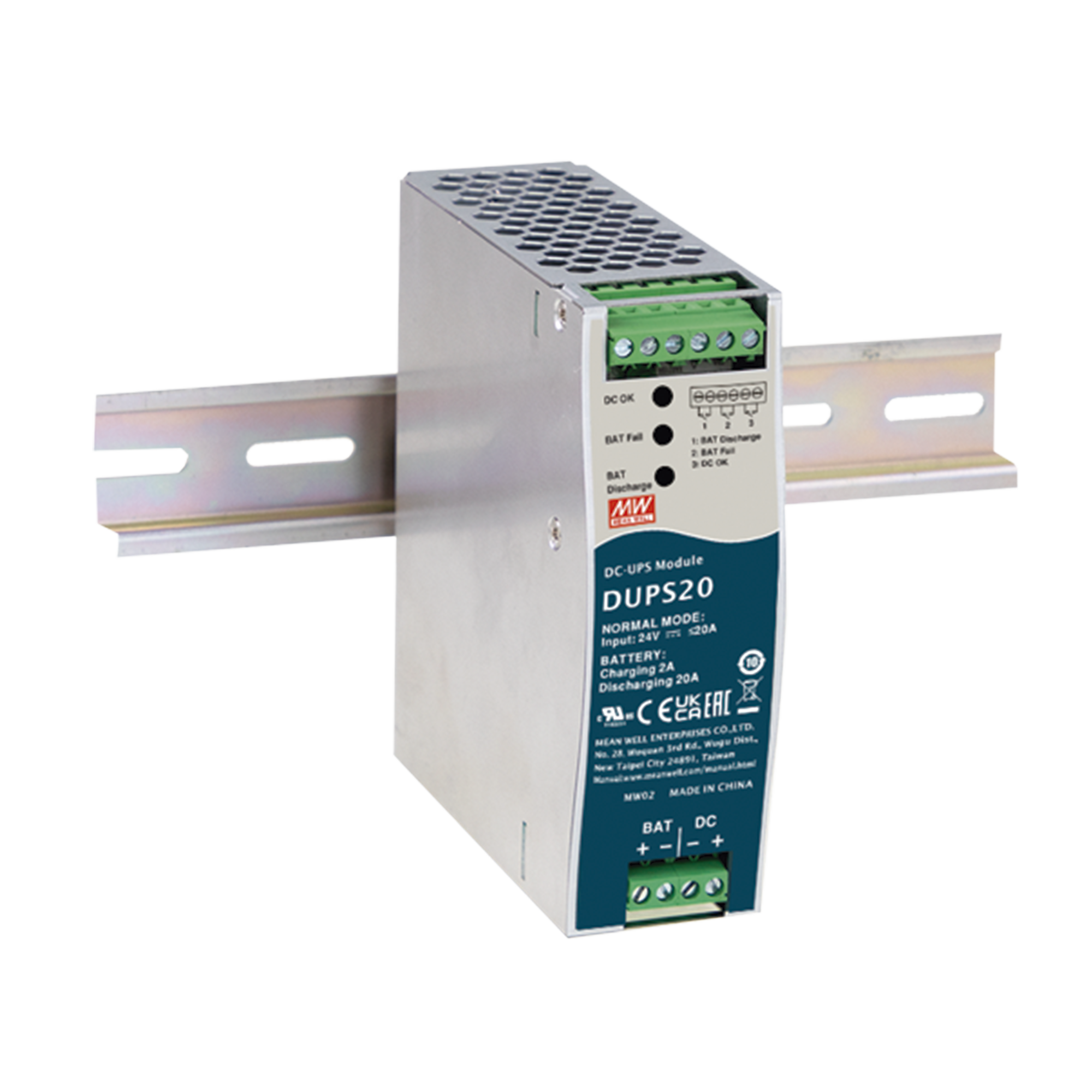UPS PARA CD / 24VCD 20A / RIEL DIN / PARA BATERÍAS DE 4 A 135 AH