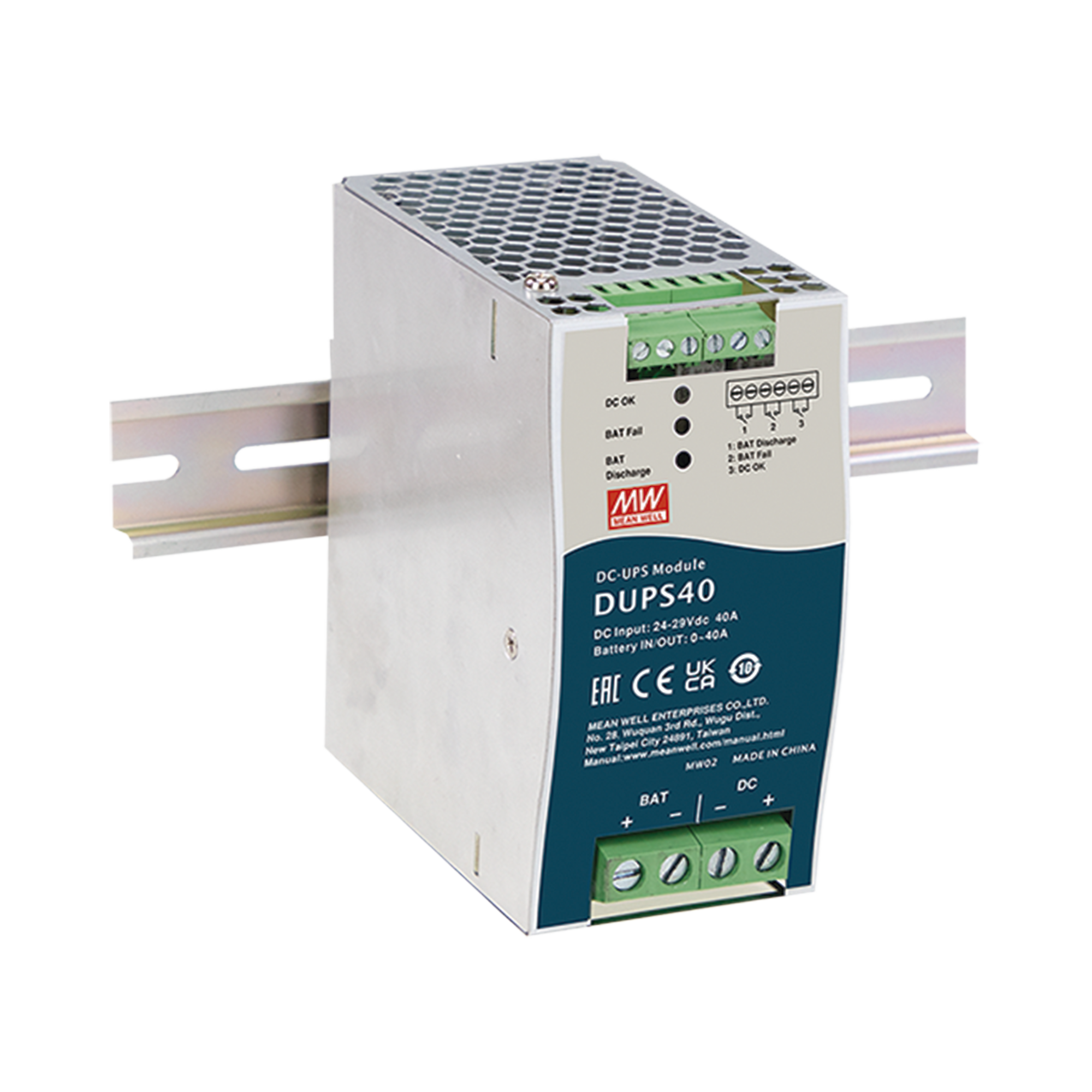 UPS PARA CD / 24VCD 40A / RIEL DIN / PARA BATERÍAS DE 4 A 135 AH