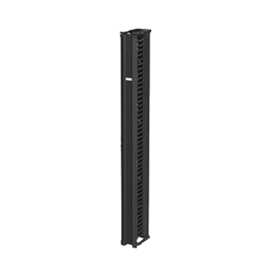 Organizador Vertical CableTek, Sencillo (Solo Frontal), Para Rack Abierto de 45 Unidades, 6 in de Ancho, Color Negro