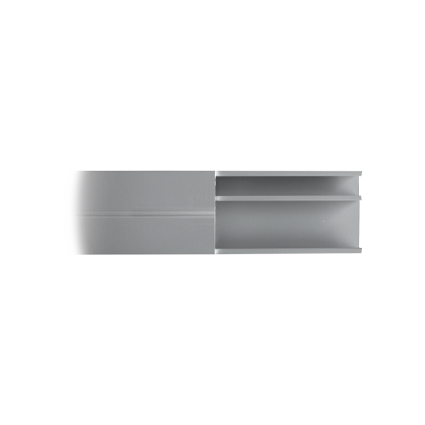 Canaleta de aluminio línea X color blanco, 53 x 14,66 mm, tramo de 2 metros