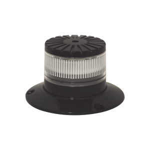 Baliza LED compacta discreta, domo claro, color rojo
