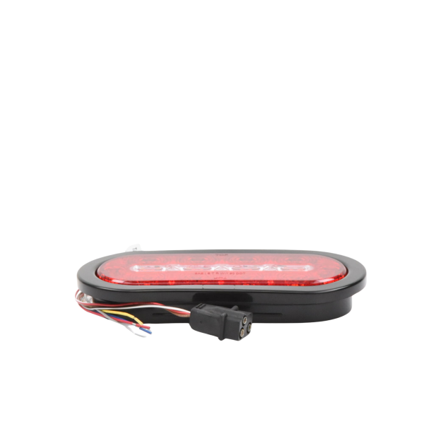Plafón Ovalado de 7.5" Para Camiones de Transporte, 18 LED Ultra Brillantes, Color Rojo/Claro/Ambar