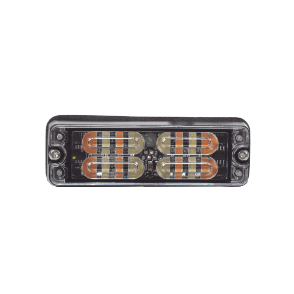 Luz Perimetral, 12 LED Ultra Brillantes, Color Ámbar / Claro