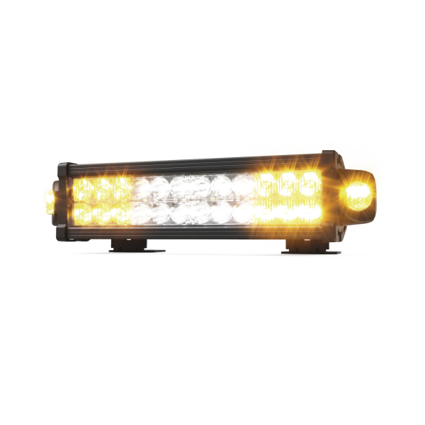 Barra LED de  trabajo, 13.6 pulgadas, doble hilera, con luces de trabajo, ambar/claro,  12-24 Vcc