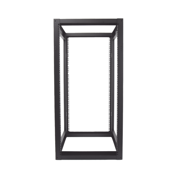 Rack Estándar 19" de 4 Postes, Acero, 24 Unidades, Profundidad Ajustable.