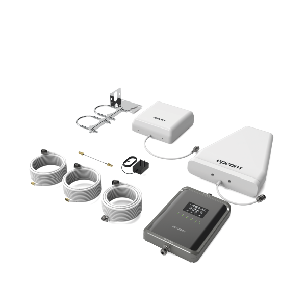 Kit Amplificador de Señal Celular 5G / Mejora las llamadas convencionales y VoLTE / Soporta los datos de las tecnologías 2G, 3G, 4G y 5G de TELCEL, AT&T, MOVISTAR y OMV de Altán / Cubre hasta 600 m¬≤.