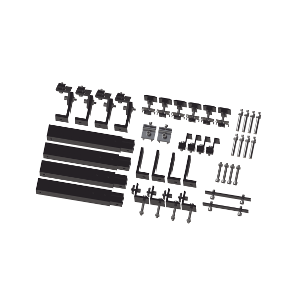 Caja de accesorios de aluminio  negro anodizado para montaje VEKTOR8BLK , arreglo 1X4 para techo