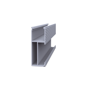 Riel 5 para montaje de módulos fotovoltaicos de aluminio anodizado de 2700mm.