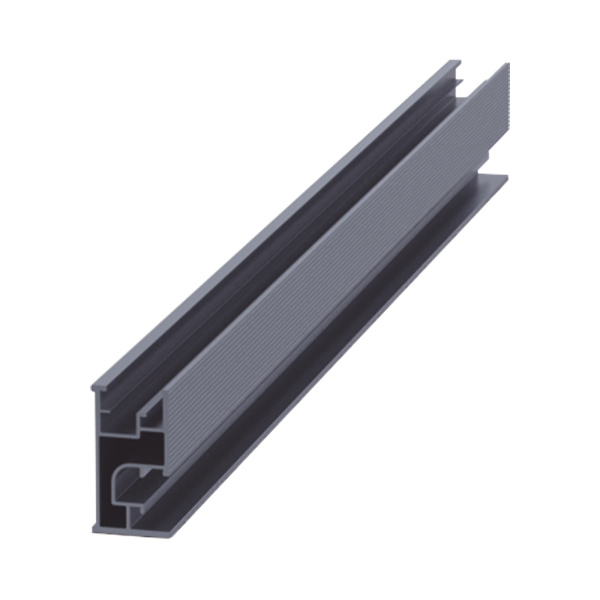 Riel 7 2100mm aluminio anodizado para montaje de módulos fotovoltaicos