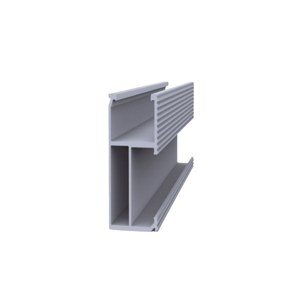 Riel 8 para montaje de módulos fotovoltaicos de aluminio anodizado de 4050mm.
