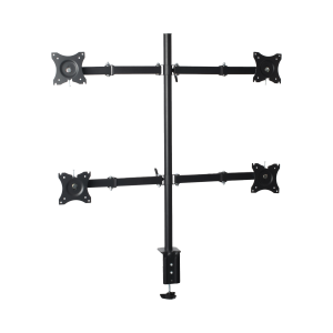 Montaje de Escritorio articulado para 4 monitores de 13 a 27" /  Soporta hasta 15 kg / Vesa 75 x 75 / 100 x 100 / Acero