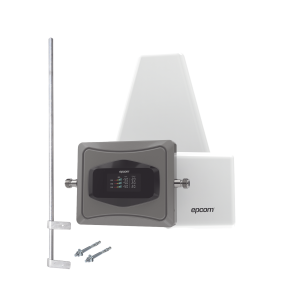 Kit Amplificador de Señal Celular 4G/ Incluye Mástil / Mejora las llamadas convencionales y VoLTE / Soporta datos de tecnologías 2G, 3G y 4G de TELCEL, AT&T y MOVISTAR / Cubre hasta 500 m2.