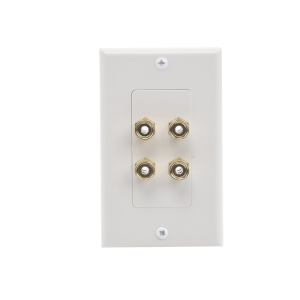 Placa de Pared |¬†Postes de Unión Tipo Banana | Conexión para 2 Altavoces | Fácil Instalación | Conectores Chapados en Oro