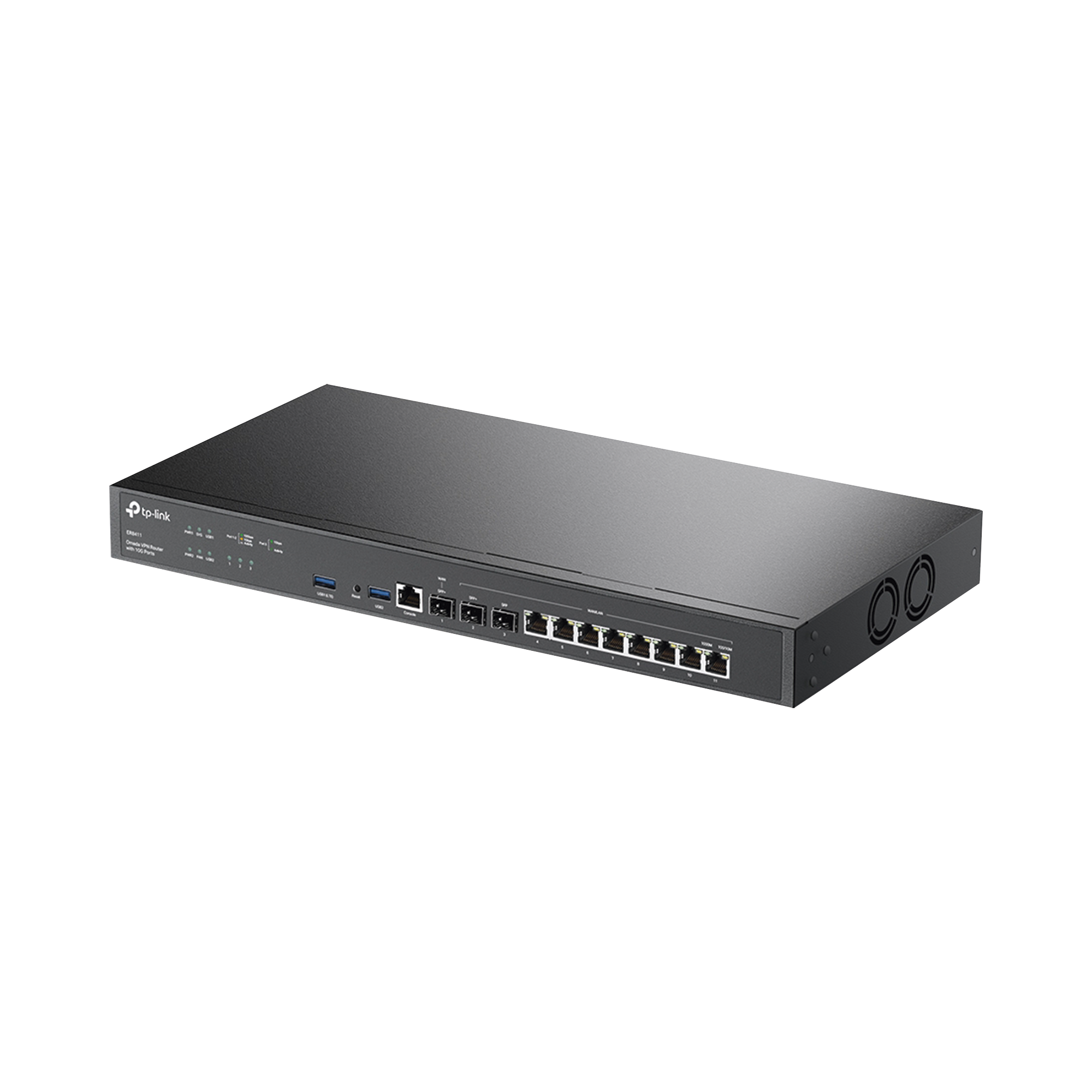 Router Omada VPN /  SDN Multi-WAN 10G / 1 Puerto WAN SFP+ 10G / 1 Puerto WAN/LAN SFP+ 10G / 1 Puerto WAN/LAN SFP 1G / 8 puertos LAN/WAN 1G / 2 Puertos USB / 2.3 Millones Sesiones Concurrentes / Administración Centralizada OMADA SDN.