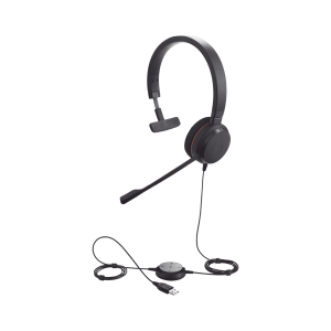Jabra Evolve 20 Mono con conexión USB, micrófono con cancelación de ruido de ultima generación, configuración Plug and Play (4993-829-209)